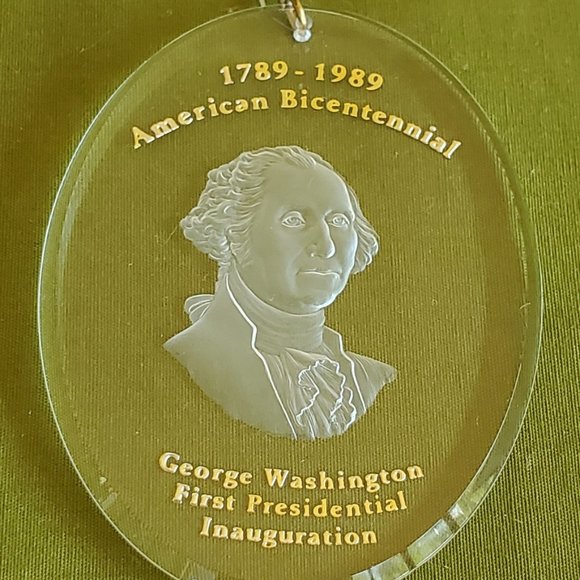 Hallmark George Washington bicentennial Acrylic Ornament Dated 1989 - Picture 10 of 15